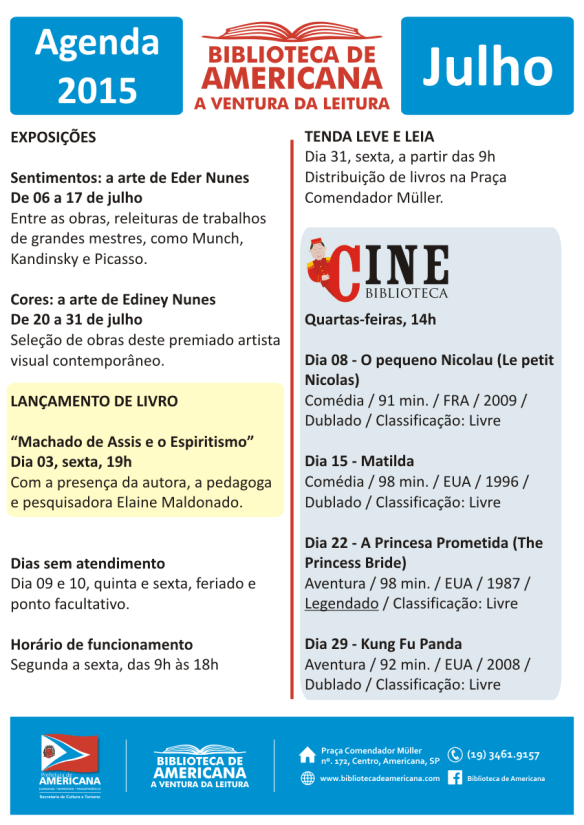 Agenda 2015 - 07 - Julho.